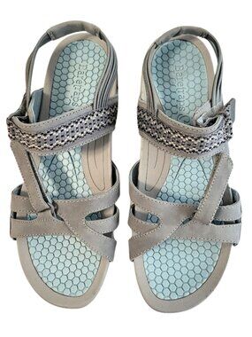BARE TRAPS Light Blue & Gray Dalton Sandals - Women's 7.5